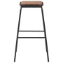 Kitchen stools 2 pcs solid pine wood and black steel by vidaXL, Kitchen stools - Ref: Foro24-280076, Price: 81,61 €, Discount: %