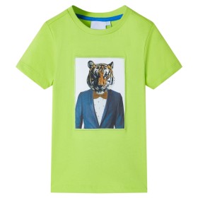 Kurzärmeliges Kinder-T-Shirt in der Farbe Limette 116 von , Kinder-T-Shirts - Ref: Foro24-11936, Preis: 8,99 €, Rabatt: %