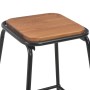 Kitchen stools 2 pcs solid pine wood and black steel by vidaXL, Kitchen stools - Ref: Foro24-280076, Price: 81,61 €, Discount: %