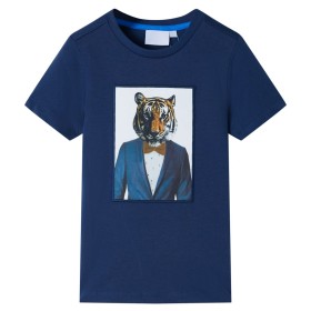 Camiseta infantil de manga corta azul oscuro 116 de , Camisetas para niños - Ref: Foro24-11941, Precio: 8,99 €, Descuento: %