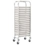 Kitchen trolley with 16 stainless steel trays 38x55x163 cm by vidaXL, Kitchen and dining carts - Ref: Foro24-50920, Price: 17...