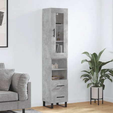 Concrete gray plywood sideboard 34.5x34x180 cm by , Sideboards - Ref: Foro24-3199325, Price: 110,67 €, Discount: %