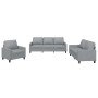 Sofa set with cushions 3 pieces light gray fabric by , Sofas - Ref: Foro24-3201428, Price: 677,99 €, Discount: %