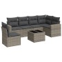 7-piece garden sofa set with gray PE rattan cushions by , Garden sets - Ref: Foro24-3219030, Price: 475,07 €, Discount: %