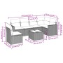 7-piece garden sofa set with gray PE rattan cushions by , Garden sets - Ref: Foro24-3219030, Price: 475,07 €, Discount: %