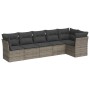 6-piece garden furniture set and gray synthetic rattan cushions by , Garden sets - Ref: Foro24-3217660, Price: 387,99 €, Disc...