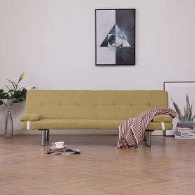 Sofa bed with two green polyester pillows by vidaXL, Sofas - Ref: Foro24-282188, Price: 192,93 €, Discount: %