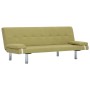 Sofá cama con dos almohadas de poliéster verde de vidaXL, Sofás - Ref: Foro24-282188, Precio: 192,93 €, Descuento: %