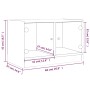 Mueble de TV con puertas de vidrio marrón roble 68x37x42 cm de , Muebles TV - Ref: Foro24-836363, Precio: 59,99 €, Descuento: %