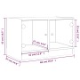 TV-Schrank mit Glastüren aus geräucherter Eiche, 68 x 37 x 42 cm von , TV-Möbel - Ref: Foro24-836361, Preis: 56,76 €, Rabatt: %