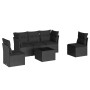 6-piece garden sofa set and black synthetic rattan cushions by , Garden sets - Ref: Foro24-3249194, Price: 372,68 €, Discount: %