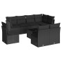 8-piece garden sofa set and black synthetic rattan cushions by , Garden sets - Ref: Foro24-3217765, Price: 535,03 €, Discount: %