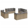 12-teiliges Gartensofa-Set und braune synthetische Rattankissen von , Gartensets - Ref: Foro24-3249168, Preis: 960,84 €, Raba...