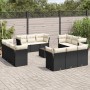 Gartensofa- und Kissenset 13-teilig aus schwarzem synthetischem Rattan von , Gartensets - Ref: Foro24-3249175, Preis: 871,67 ...