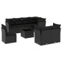 8-teiliges Gartensofa-Set und schwarze synthetische Rattankissen von , Gartensets - Ref: Foro24-3249774, Preis: 645,05 €, Rab...