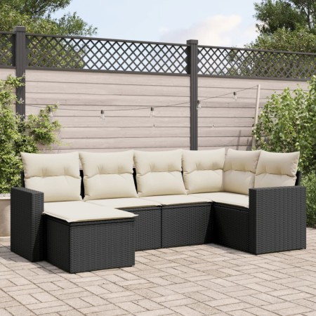 6-teiliges Gartenmöbel-Set und schwarze Kissen aus synthetischem Rattan von , Modulare Sofas für den Außenbereich - Ref: Foro...