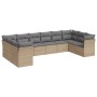 Gartensofa-Set mit beigen Kissen, 10-teilig, synthetisches Rattan von , Gartensets - Ref: Foro24-3250038, Preis: 641,77 €, Ra...