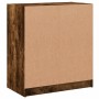 Armario auxiliar puertas de vidrio roble ahumado 68x37x75,5 cm de , Aparadores - Ref: Foro24-836382, Precio: 84,99 €, Descuen...