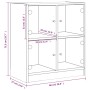 Armario auxiliar puertas de vidrio roble ahumado 68x37x75,5 cm de , Aparadores - Ref: Foro24-836382, Precio: 84,99 €, Descuen...