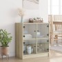 Auxiliary cabinet with glass doors Sonoma oak 68x37x75.5 cm by , Sideboards - Ref: Foro24-836380, Price: 83,22 €, Discount: %