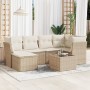 7-teiliges Gartensofa-Set und beigefarbene synthetische Rattankissen von , Gartensets - Ref: Foro24-3217958, Preis: 559,83 €,...