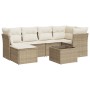 7-piece garden sofa set and beige synthetic rattan cushions by , Garden sets - Ref: Foro24-3217958, Price: 559,83 €, Discount: %