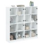 Black engineered wood shelving unit with doors 136x37x142 cm by , Bookcases and shelves - Ref: Foro24-3206517, Price: 243,95 ...