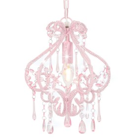 Round Pink Beaded Ceiling Lamp E14 by vidaXL, Lamps - Ref: Foro24-281595, Price: 41,32 €, Discount: %