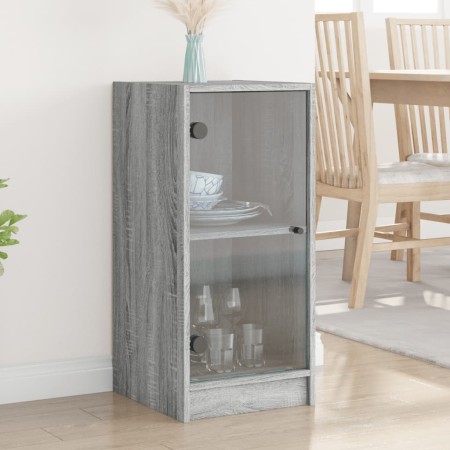 Auxiliary cabinet with Sonoma gray glass doors 35x37x75.5 cm by , Sideboards - Ref: Foro24-836404, Price: 50,25 €, Discount: %