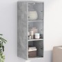 Betongrauer Wandschrank mit Glastüren, 35 x 37 x 100 cm von , Schließfächer und Lagerschränke - Ref: Foro24-836486, Preis: 68...