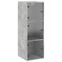 Concrete gray glass door wall cabinet 35x37x100 cm by , Lockers and storage cabinets - Ref: Foro24-836486, Price: 68,01 €, Di...