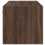 Wall cabinet oak brown glass doors 102x37x35 cm by , Lockers and storage cabinets - Ref: Foro24-836517, Price: 70,99 €, Disco...