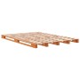 Solid wax brown pine wood pallet bed 140x200 cm by , Beds and slatted bases - Ref: Foro24-844455, Price: 189,26 €, Discount: %