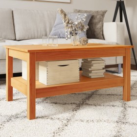 Solid wax brown pine wood coffee table 80x50x40 cm by , Coffee table - Ref: Foro24-844469, Price: 86,99 €, Discount: %