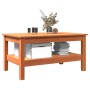 Solid wax brown pine wood coffee table 80x50x40 cm by , Coffee table - Ref: Foro24-844469, Price: 86,99 €, Discount: %