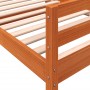 Estructura de cama madera maciza de pino marrón cera 75x190 cm de , Camas y somieres - Ref: Foro24-844488, Precio: 108,15 €, ...