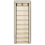 Fabric shoe rack with cream cover 57x29x162 cm by vidaXL, Shoe racks and shoe organizers - Ref: Foro24-282431, Price: 27,89 €...