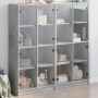 Regal mit grauen Holzwerkstofftüren, 136 x 37 x 142 cm von , Bücherregale und Regale - Ref: Foro24-3206520, Preis: 250,43 €, ...