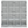 Estantería con puertas madera de ingeniería gris 136x37x142 cm de , Librerías y estanterías - Ref: Foro24-3206520, Precio: 25...