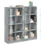 Estantería con puertas madera gris Sonoma 136x37x142 cm de , Librerías y estanterías - Ref: Foro24-3206522, Precio: 256,76 €,...