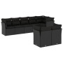 8-piece garden sofa set and black synthetic rattan cushions by , Garden sets - Ref: Foro24-3217905, Price: 503,44 €, Discount: %