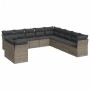 11-piece garden sofa set and gray synthetic rattan cushions by , Garden sets - Ref: Foro24-3217880, Price: 701,29 €, Discount: %