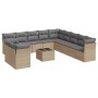 12-teiliges Gartensofa-Set und braune synthetische Rattankissen von , Gartensets - Ref: Foro24-3217889, Preis: 813,74 €, Raba...