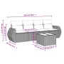 Gartensofa-Set mit Kissen, 5-teilig, graues synthetisches Rattan von , Gartensets - Ref: Foro24-3221089, Preis: 352,30 €, Rab...