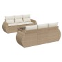 Set sofás de jardín 7 piezas y cojines ratán sintético beige de , Conjuntos de jardín - Ref: Foro24-3221107, Precio: 690,51 €...