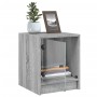 Mesitas noche con puertas vidrio 2 uds gris Sonoma 35x37x42 cm de , Mesitas de noche - Ref: Foro24-836354, Precio: 69,99 €, D...