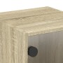 Nightstands with glass doors 2 units Sonoma oak 35x37x35 cm by , Nightstands - Ref: Foro24-836467, Price: 62,73 €, Discount: %