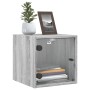 Nightstands with glass doors 2 units gray Sonoma 35x37x35 cm by , Nightstands - Ref: Foro24-836473, Price: 64,61 €, Discount: %