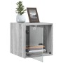 Nightstands with glass doors 2 units gray Sonoma 35x37x35 cm by , Nightstands - Ref: Foro24-836473, Price: 64,61 €, Discount: %