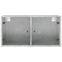 Mueble de pared puertas de vidrio gris hormigón 68,5x37x35 cm de , Taquillas y armarios de almacenamiento - Ref: Foro24-83650...